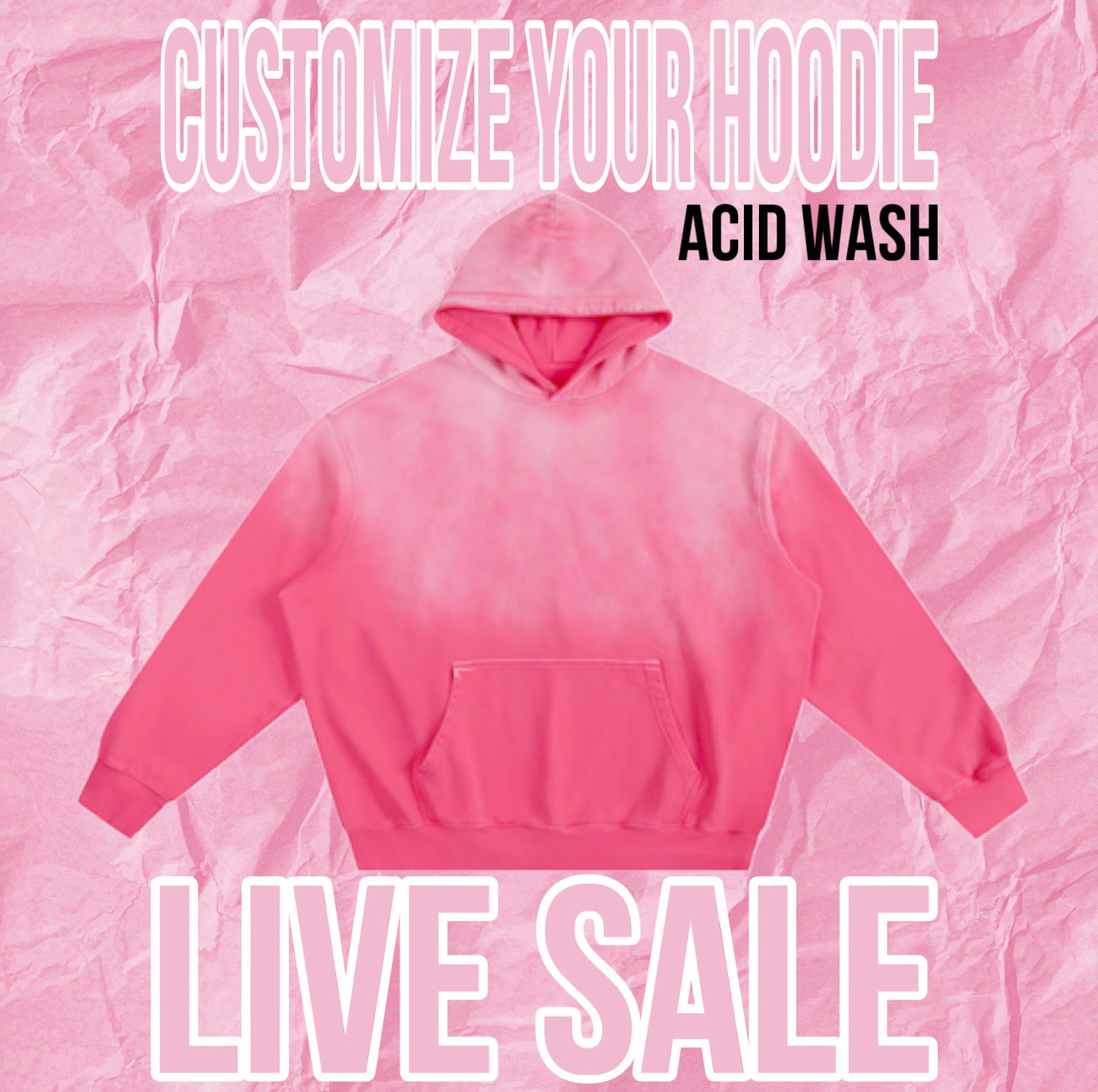 LIVE Acid Wash Hoodie