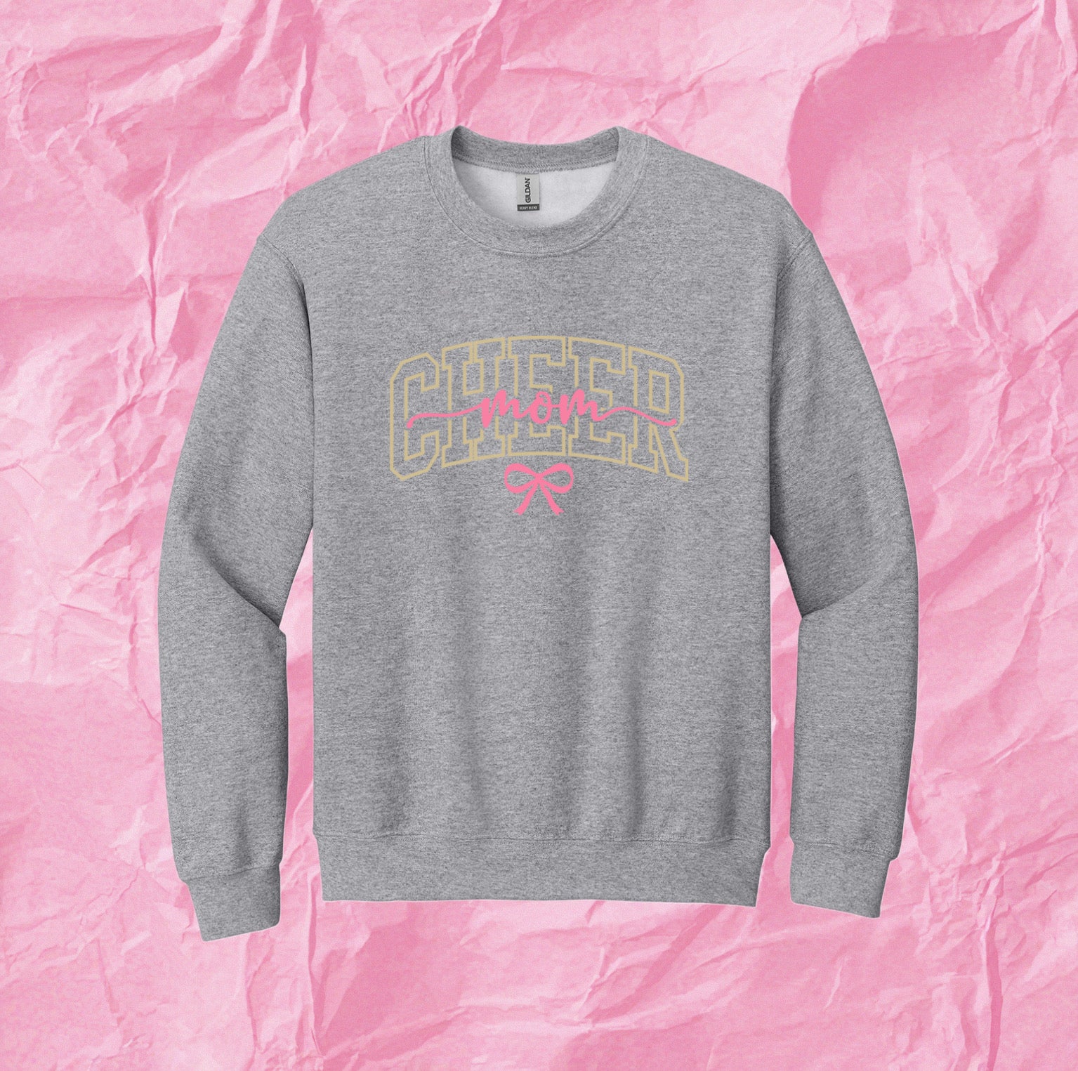 Pink & Gold Cheer Mom Crewneck