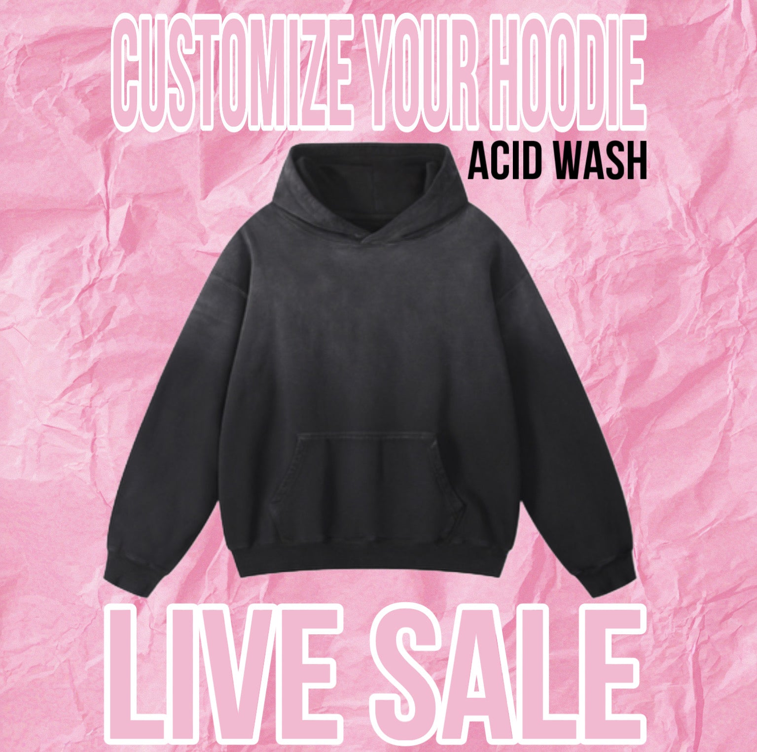 LIVE Acid Wash Hoodie