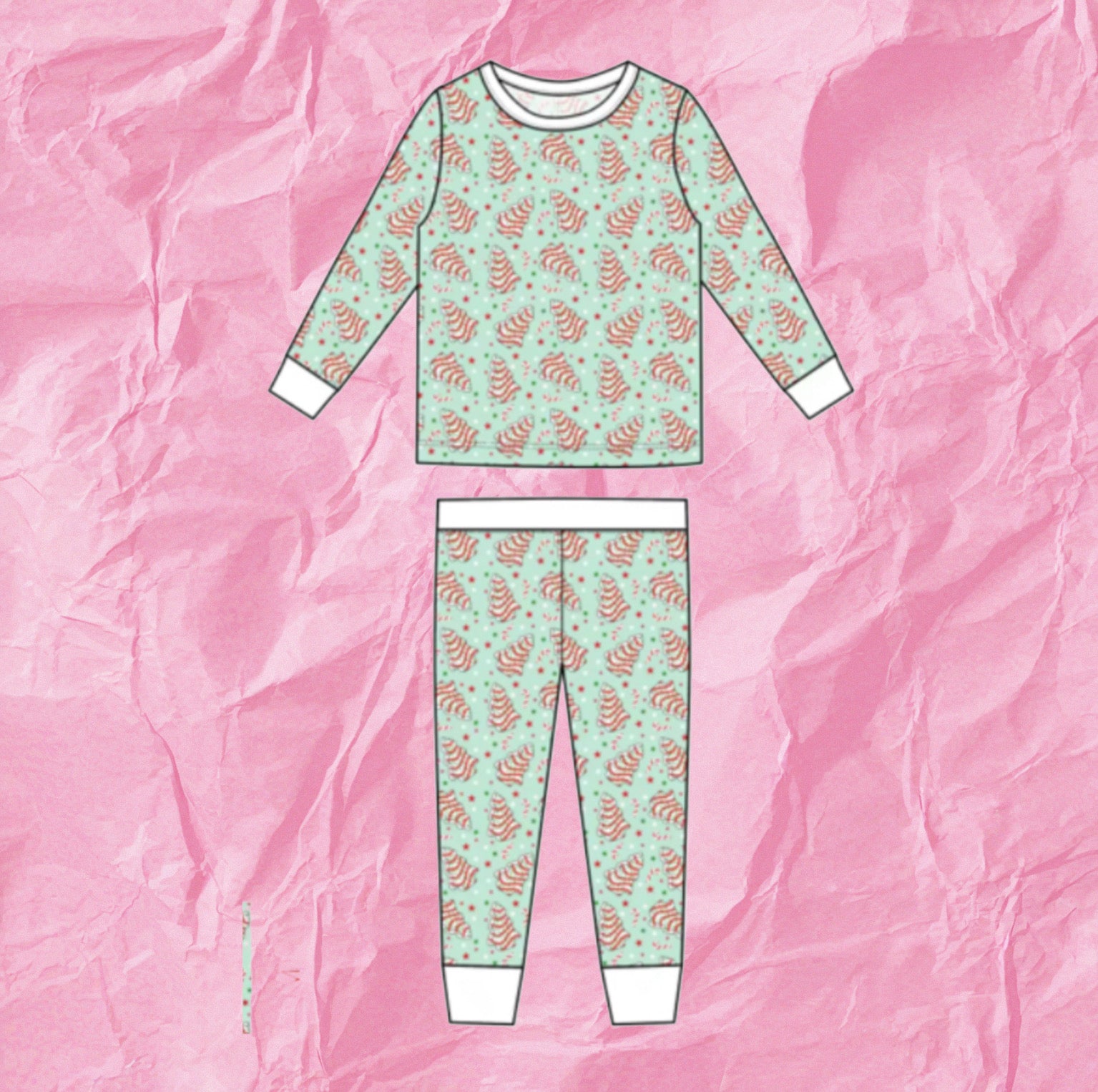Christmas Cake Cutie Boy Bamboo Pajamas