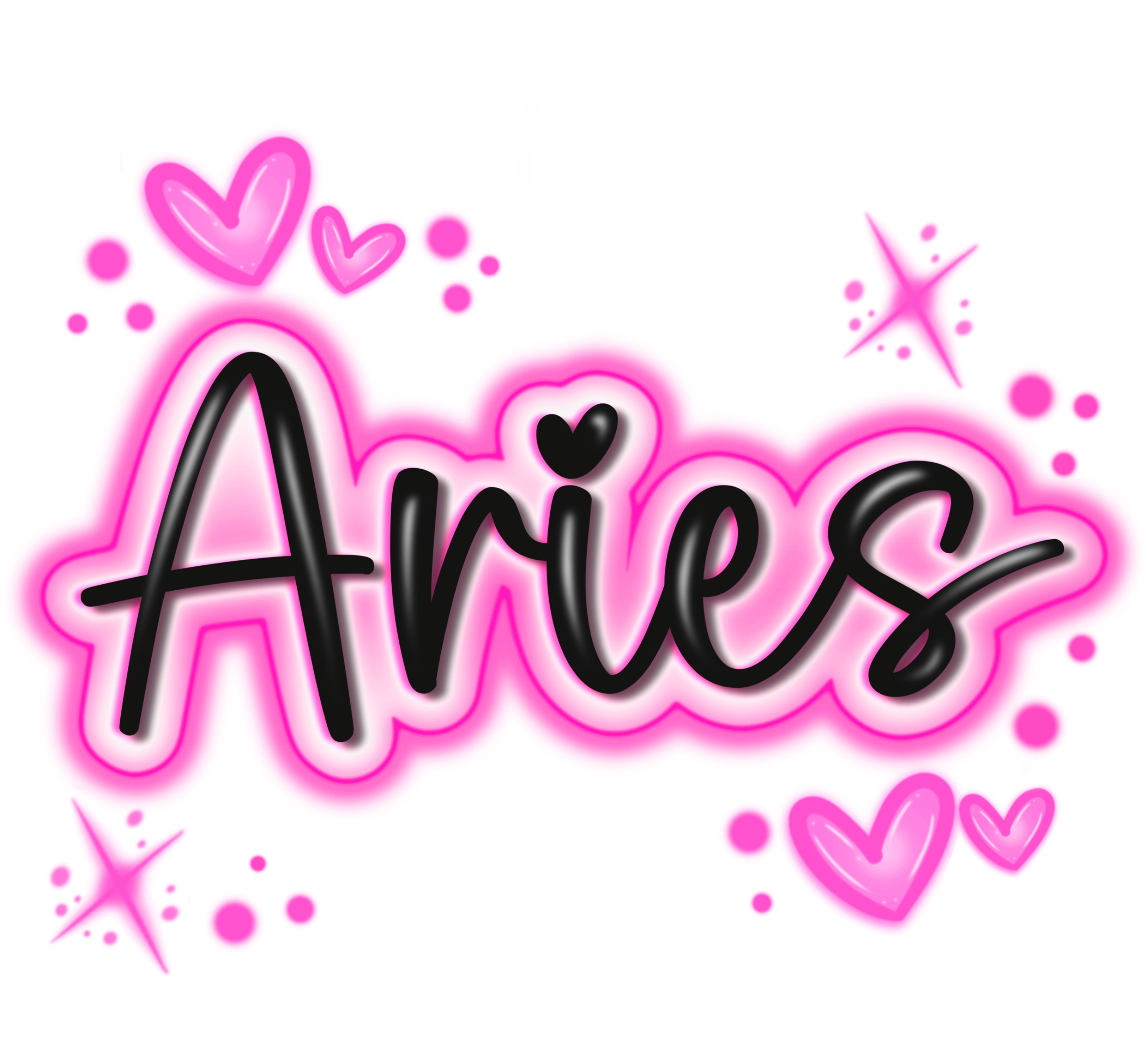 Pink Graffiti Zodiac Signs