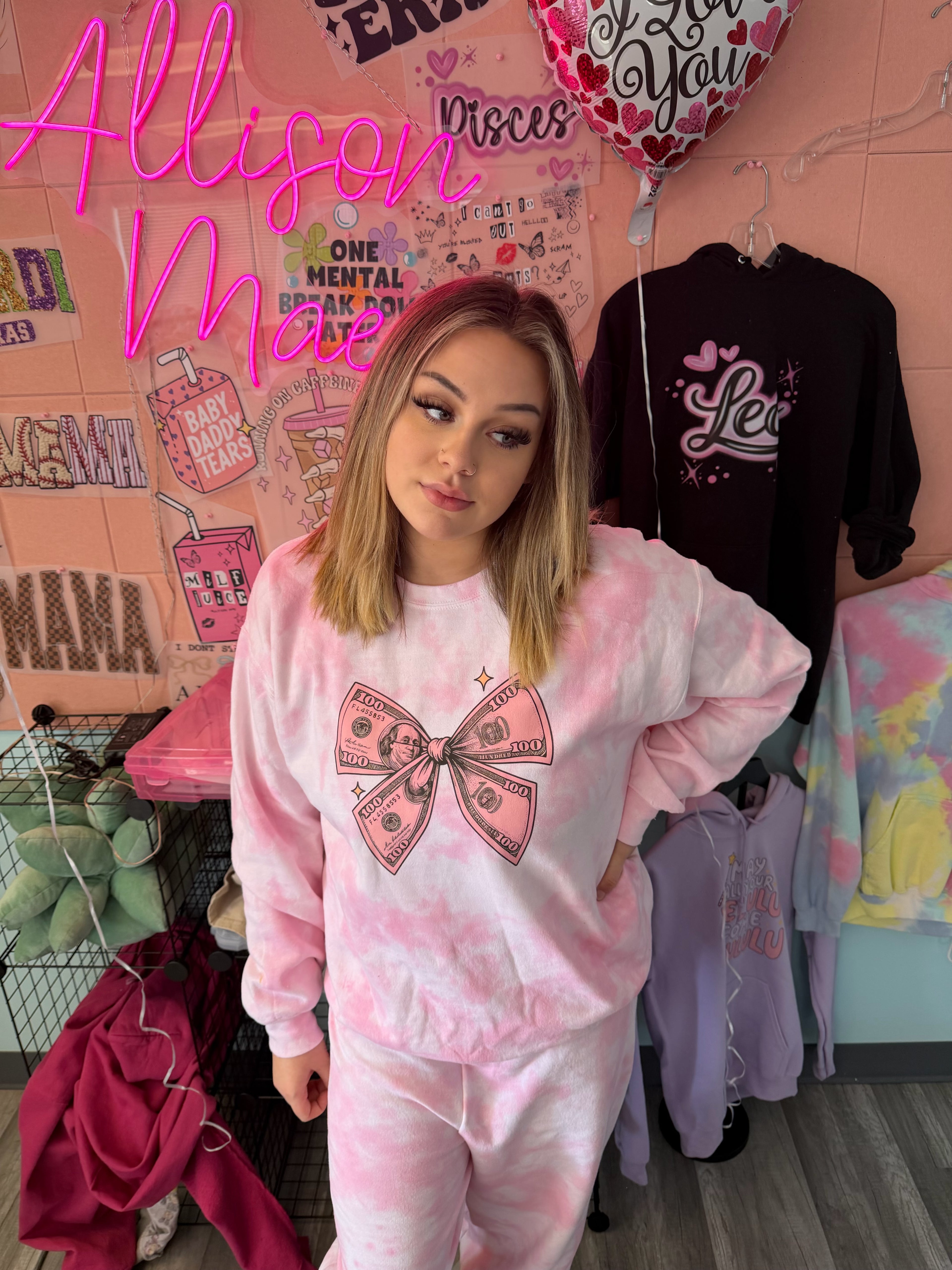 Money Bow Tye Dye Set