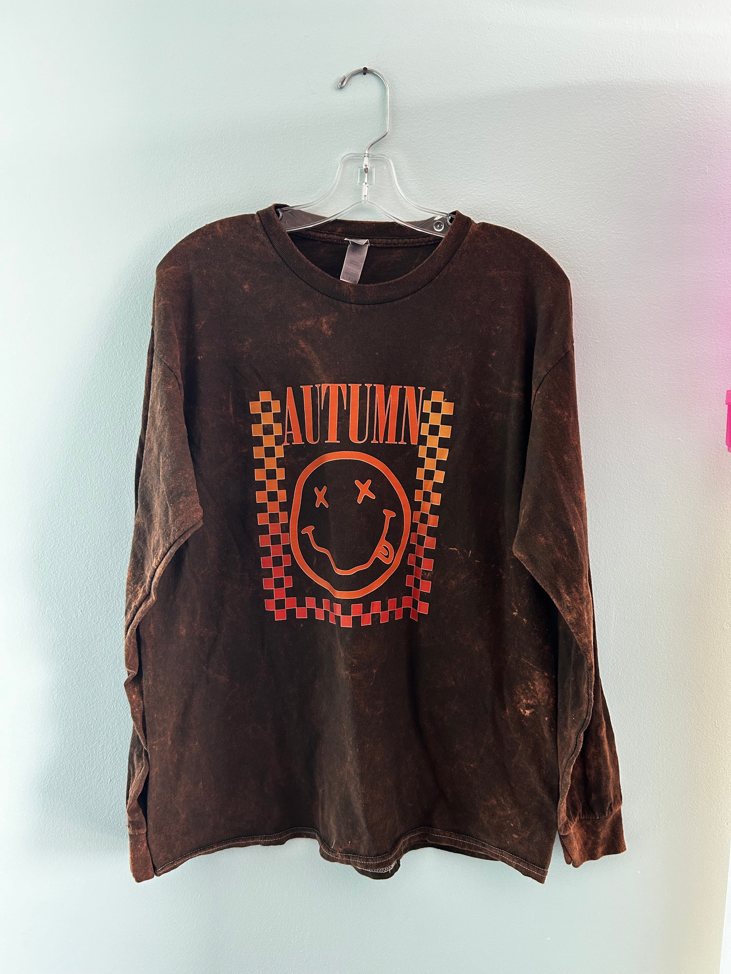 L Acid Wash Autumn Long Sleeve T