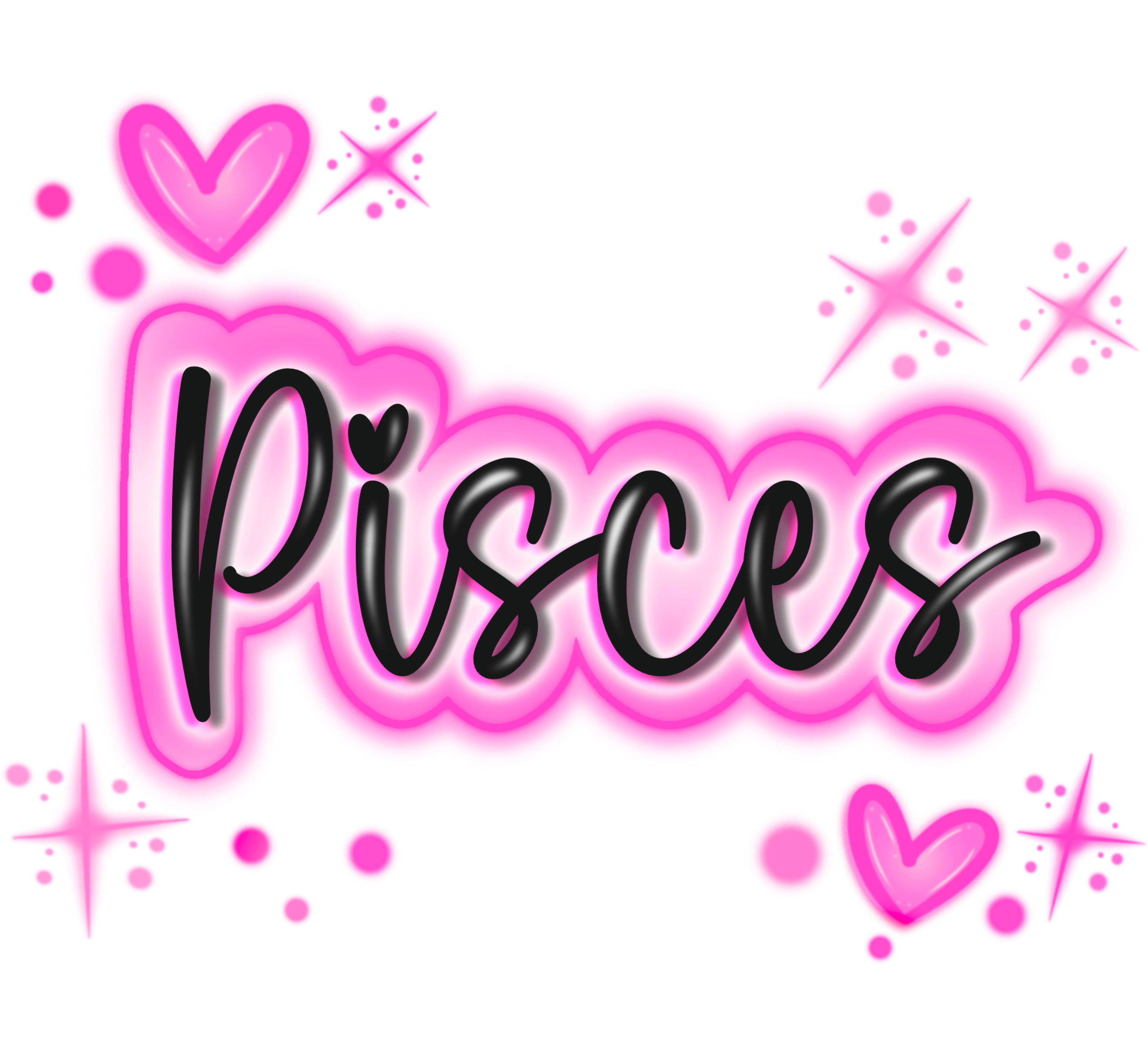Pink Graffiti Zodiac Signs