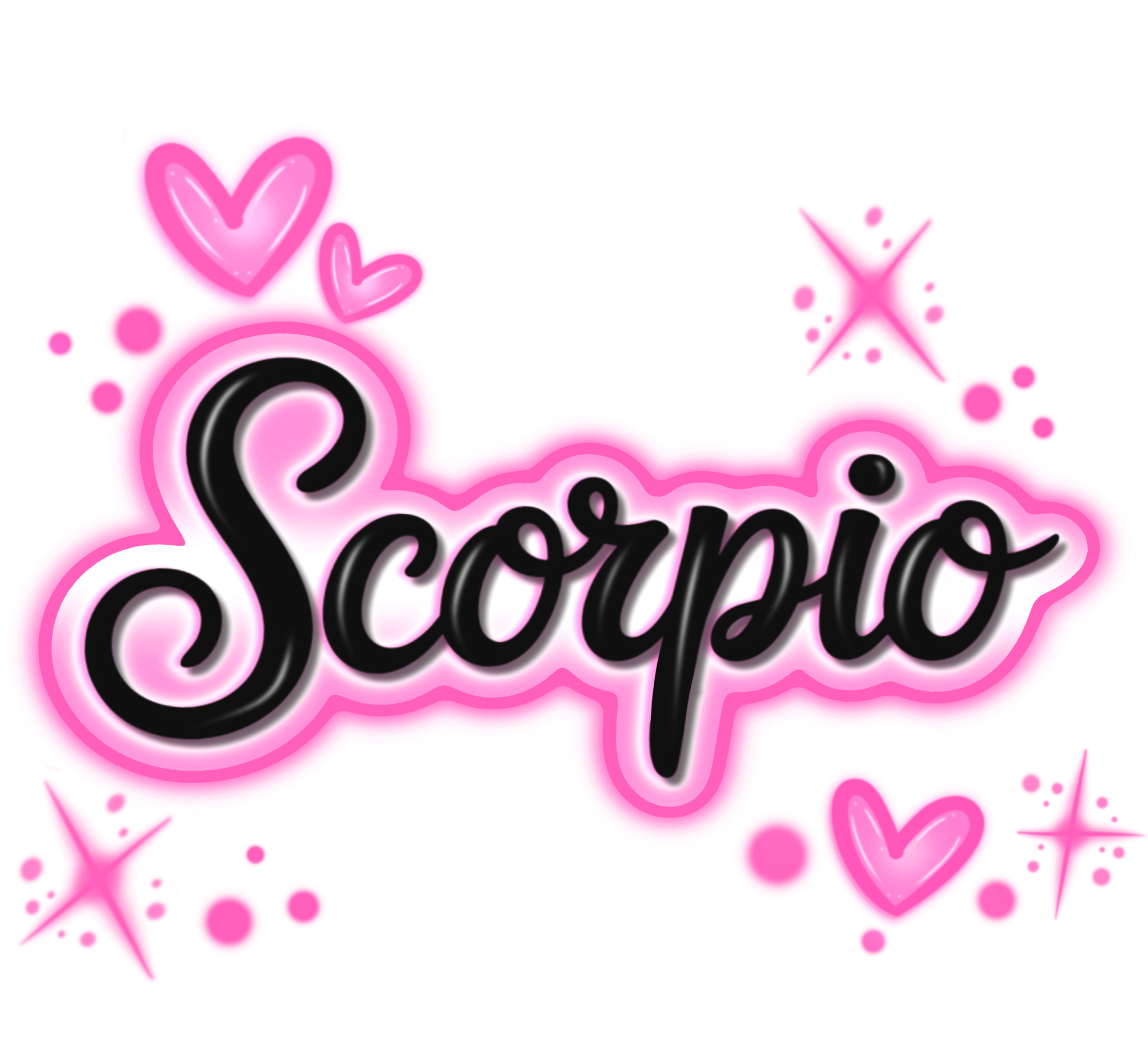 Pink Graffiti Zodiac Signs